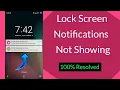 How to Fix Lock Screen Notifications are Not Showing on Android Mobile