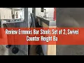 Review Ermnois Bar Stools Set of 2 Swivel Counter Height Barstools with Back Adjustable Modern Bar