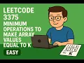 LeetCode 3375 Minimum Operations to Make Array Values Equal to K easy