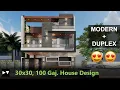 30x30 House Design 100 Yards 3D Walkthrough Home decorating ideas Home Tour