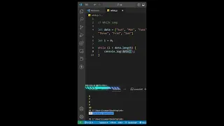 While Loop in Javascript