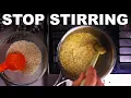 You don t need to stir risotto much