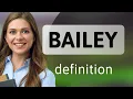 Bailey meaning of BAILEY