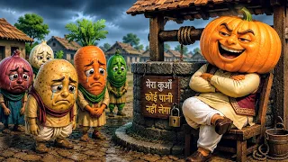 जब पानी खत्म हुआ, सब्ज़ियों ने मिलकर बचाया पूरा गाँव 💧❤️ | Hindi Moral Story