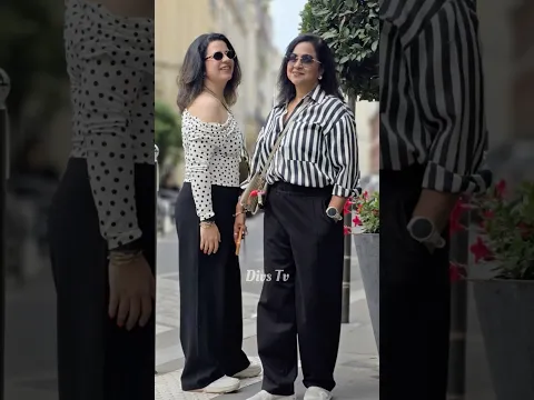 நடிகை ராதிகா மகள் Rayane-உடன்  சுற்றுலா 💖Black & White Stripes & Dots