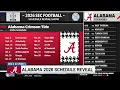 Alabama Auburn 2026 football schedules released
