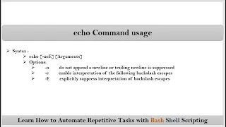 Section-5 -2 Basics of echo command for Scripting Part-1 VRTechnologies By NarendraP