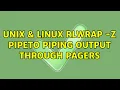 Unix Linux rlwrap - z pipeto piping output through pagers