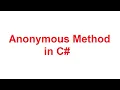 Anonymous Method in C CSharp Anonymous Method Examples Dot Net Tutorials