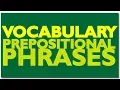 English Vocabulary Fixed Prepositional Phrases