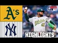 Athletics vs New York Yankees Full Game Highlights ESPN MLB