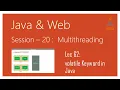 Multithreading in Java Volatile Keyword in Java