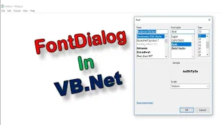 FontDialog Component in VB Net Properties Methods and Events in Hindi