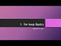 For loop basics in Java pt 1