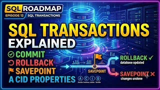 SQL Roadmap Episode 12 SQL Transactions Explained COMMIT ROLLBACK SAVEPOINT ACID Properties