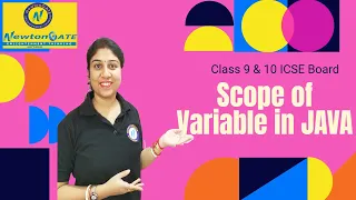 Class 9 10 ICSE Board Scope of Variable in JAVA BlueJ Java Concepts Made Easy NewtonGATE