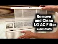 How to Clean LG Air Conditioner Filter Model LW5016