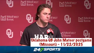 Oklahoma QB John Mateer postgame OU 17 Missouri 6 - 2025