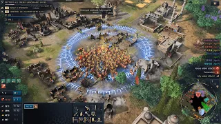 BIGGEST WOLOLO MOMENT EVER in Age of Empires 4 TRIPLE WOLOLO