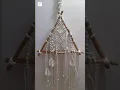 boho macrame triangle wall hanging