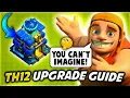 NEW TO TH12 UPGRADE GUIDE HOW TO START TOWNHALL 12 IN CLASH OF CLANS SECRET TIPS TO MAX TH12