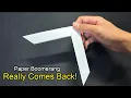 Download Lagu How to Make a Paper Boomerang That Really Comes Back!  Easy DIY Origami Toy