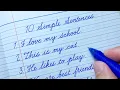 Cursive Writing Practice 10 Simple Sentences for Beginners English cursive handwriting practice