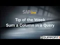 Tip of the Week Sum a Column in a Query