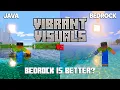 VIBRANT VISUALS Java vs Bedrock COMPARISON minecraft shader