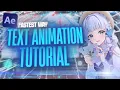 Lagu De snelste manier om tekstanimatie te maken in After Effects | After Effects-zelfstudie