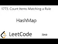 LeetCode 1773 Count Items Matching a Rule Map Java