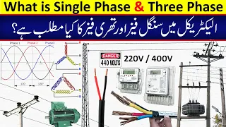 single phase and three phase complete explanation in urdu electric transmission and distribution