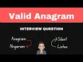 Valid Anagram - Python Leetcode The Leetcode Ladder