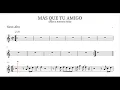 Más que tu amigo - Marco Antonio Solís - (Playback) Partitura para Saxo Alto