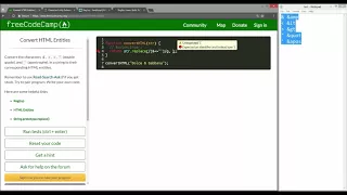 Free Code Camp - Convert HTML Entities