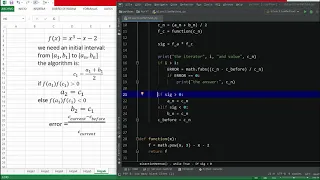 Bisection method in python