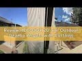 Review AECOJOY 20 x 8 Outdoor Gazebo Pergola with Curtains and Netting 8 x20 Large Wall-Mounted