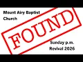 Mt Airy Baptist Church Revival Aug 9 2026