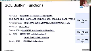 Scott Forstie What s new in SQL for IBM i