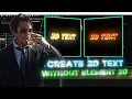 Create Trending 3D Text in After Effects Without Any Plugins Easy Script Tutorial After Effects