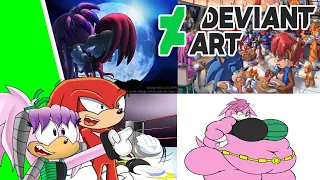 Knuckles and Julie su look up themselves on Deviantart part 2