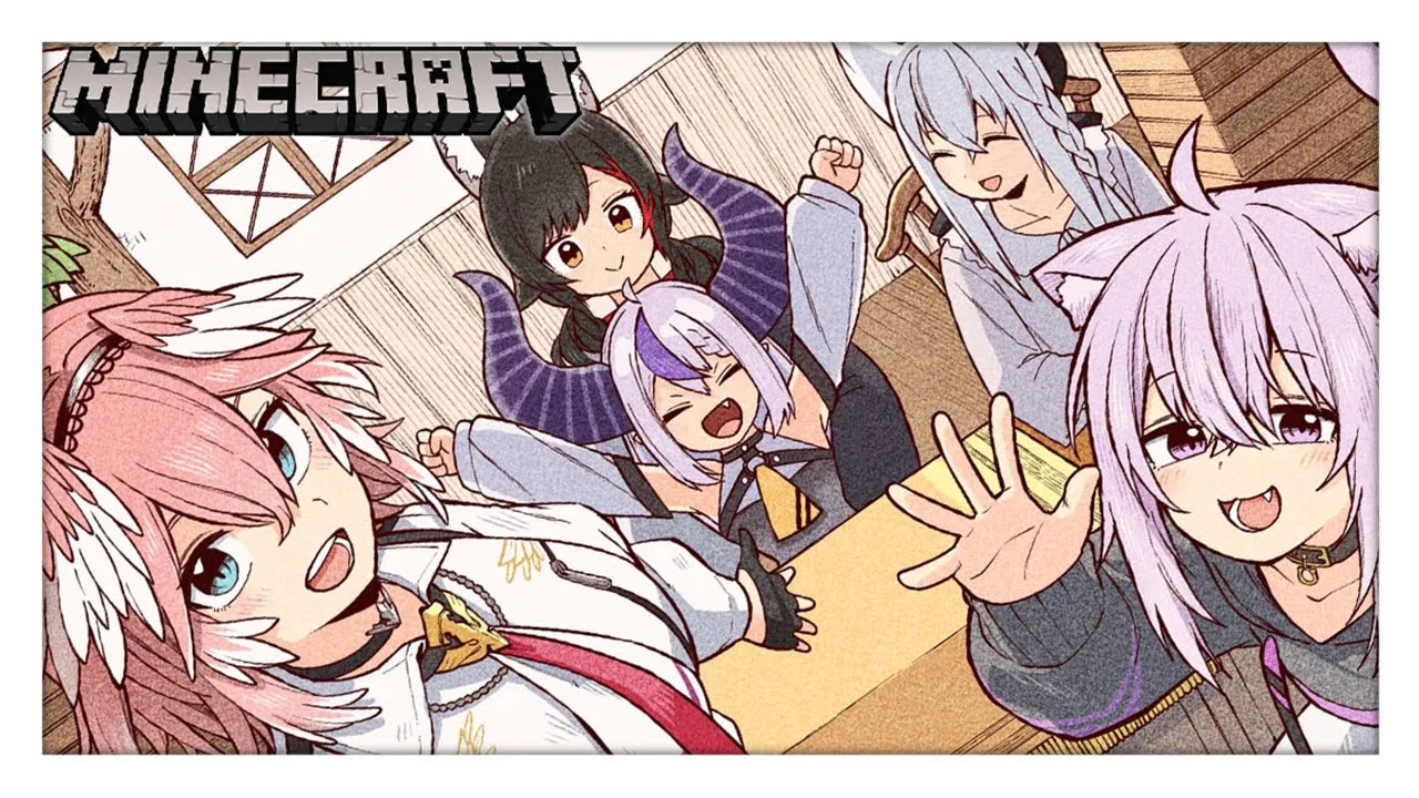 【Minecraft】みんなで海底神殿に遠足だぞ～～～！🌊🌊【#泥棒建設/ホロライブ】