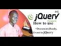How to use Document Ready Event with Jquery - Jquery Events