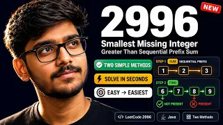 Leetcode 2996 Smallest Missing Integer Greater Than Sequential Prefix Sum Crack In Seconds