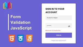 Login Form Validation using Javascript on client side for beginners