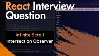 Infinite Scrolling React Interview Question Frontend Machine Coding Interview