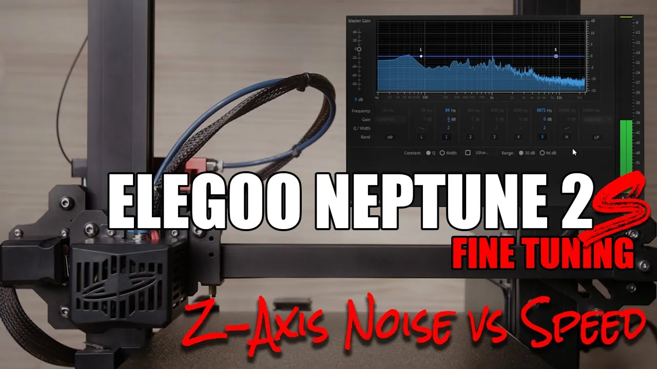 Elegoo Neptune 2S  3D Printer: Reduce Z-Axis Noise (Speed) via USB & Pronterface + Stepper Tuning