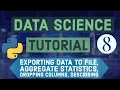 Data Science For Beginners with Python 8 - Exporting data to file Aggregate Statistics Describing