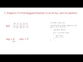 C Program To Find Biggest Element In An Array