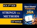 Introduction to String String Methods Java Programming BCA B tech MCA One Bit Extra
